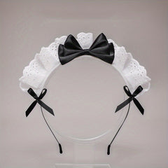 Lolita Maid Hair Hoop Bowknot Headband Cosplay Costume Hair Accessories