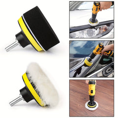 Car Foam Drill 3 Inch Buffing Pad Kit for Polishing Waxing Sealing Glaze