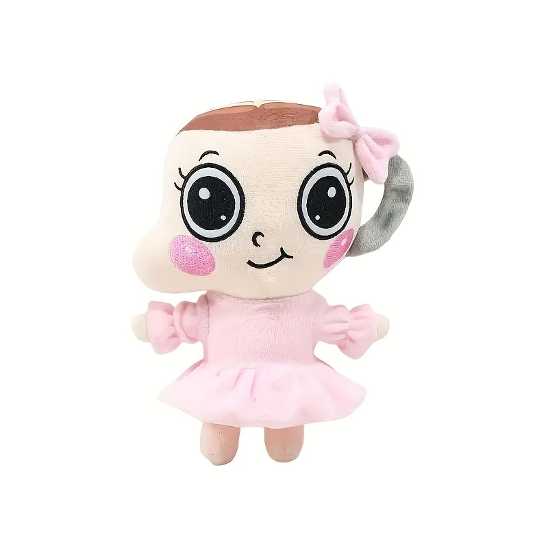 Alerina Capucciu Plush Toy Cute & Fluffy Soft Stuffed Animal in Brown/Pink/Green