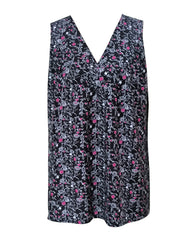 Floral Print Tank Top V Neck Sleeveless Summer Top