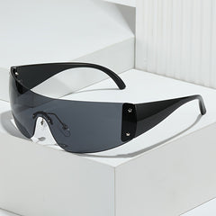 European American All in One Large Frame Y2K Sunglasses For Men