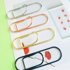 4pcs Metal Pen Clips Bookmark for Notebooks Paper Clip Stationery Tool