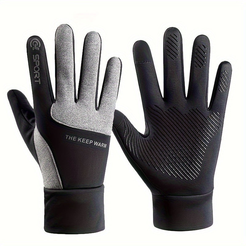 Winter Warm Full Finger Gloves Unisex Anti-wear Driving Gloves