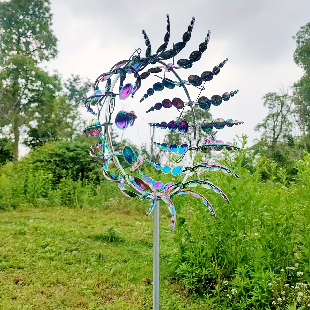 Metal Windmill Wind Catcher Garden Weather Vane Yard Decoration