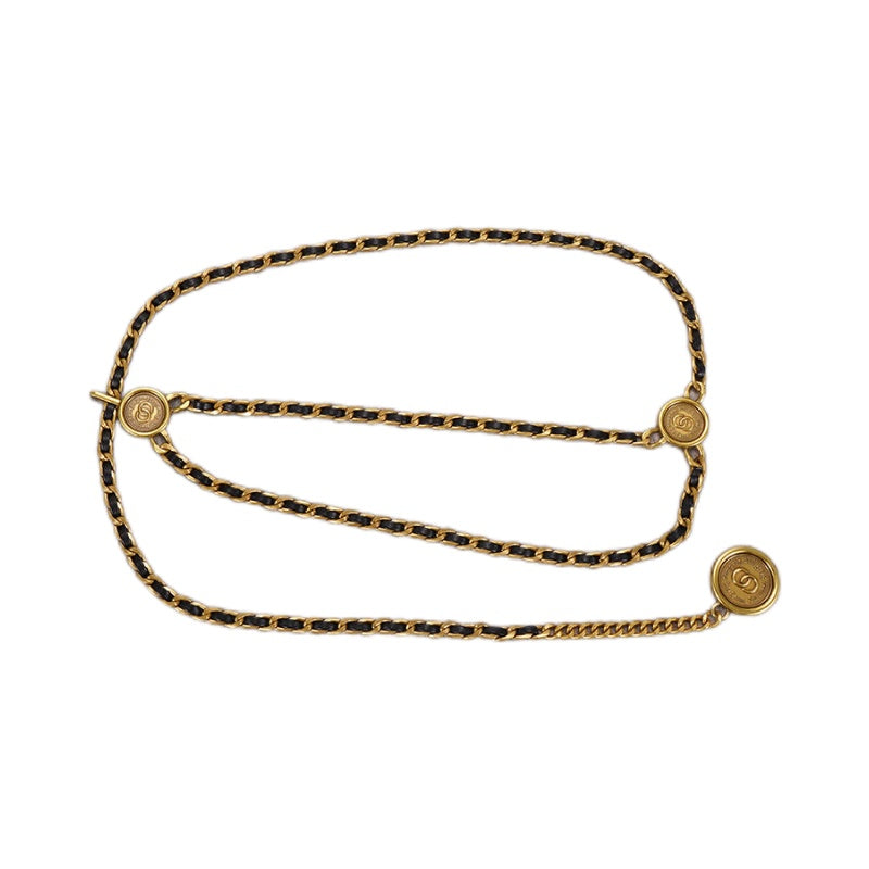 Thin Waist Chain Braided Belt for Women