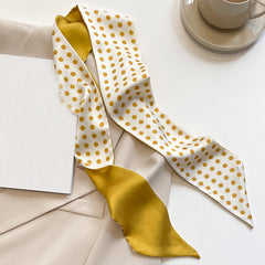 Yellow Geometric Dot Point Scarf for Women