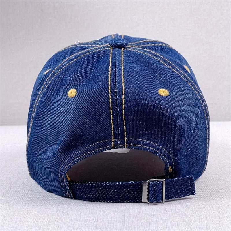 Skull Baseball Cap Rhinestone Washed Hip Hop Sun Hat Lightweight Dad Hats