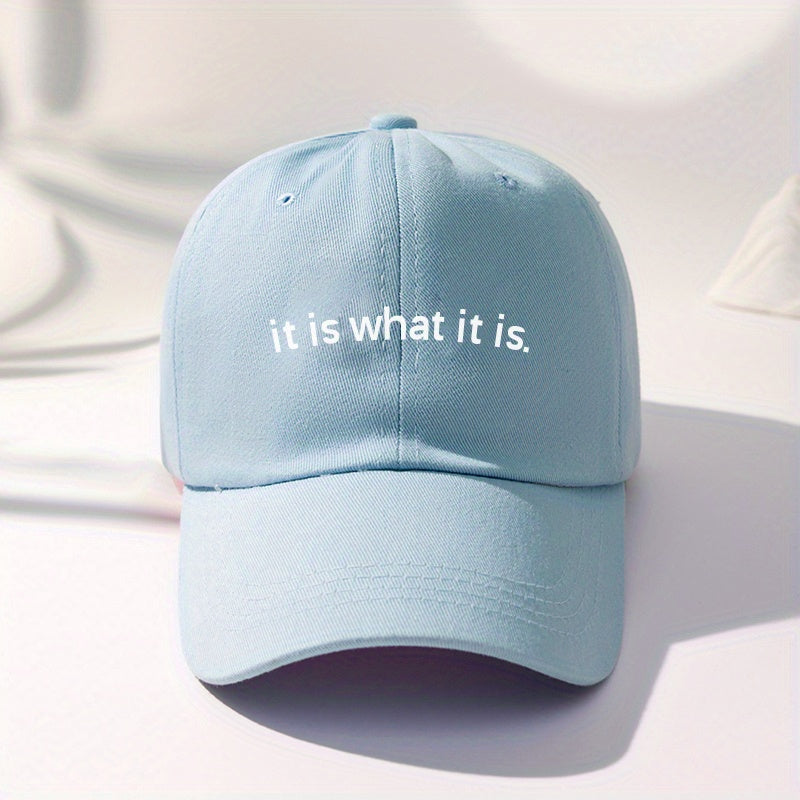 English Letter Baseball Cap It Is What It Is Hat Men's Women's Sunshade Hat