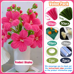DIY Craft Kit Bougainvillea Fabric Floral Set Video Tutorial Rose Hibiscus