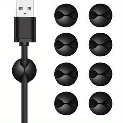 8 Pcs Adhesive Cord Holders Cable Clips Cable Management Organizer