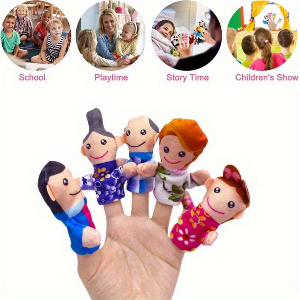 Family Finger Puppets Interactive Role Playing Toys