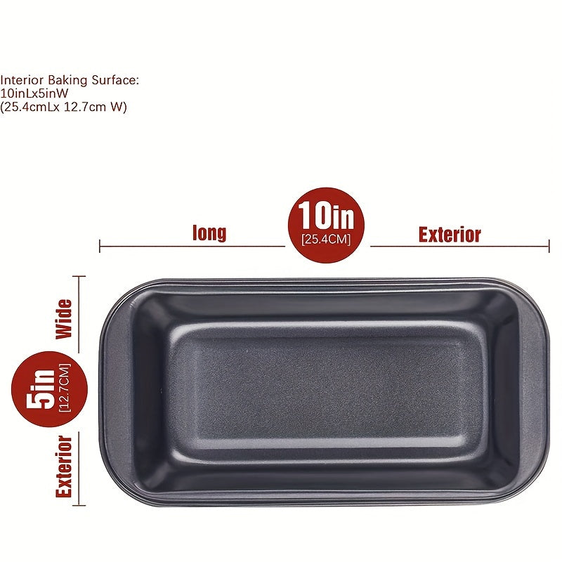 2pcs Non Stick Carbon Steel Bread Pan for Home and Outdoor Use