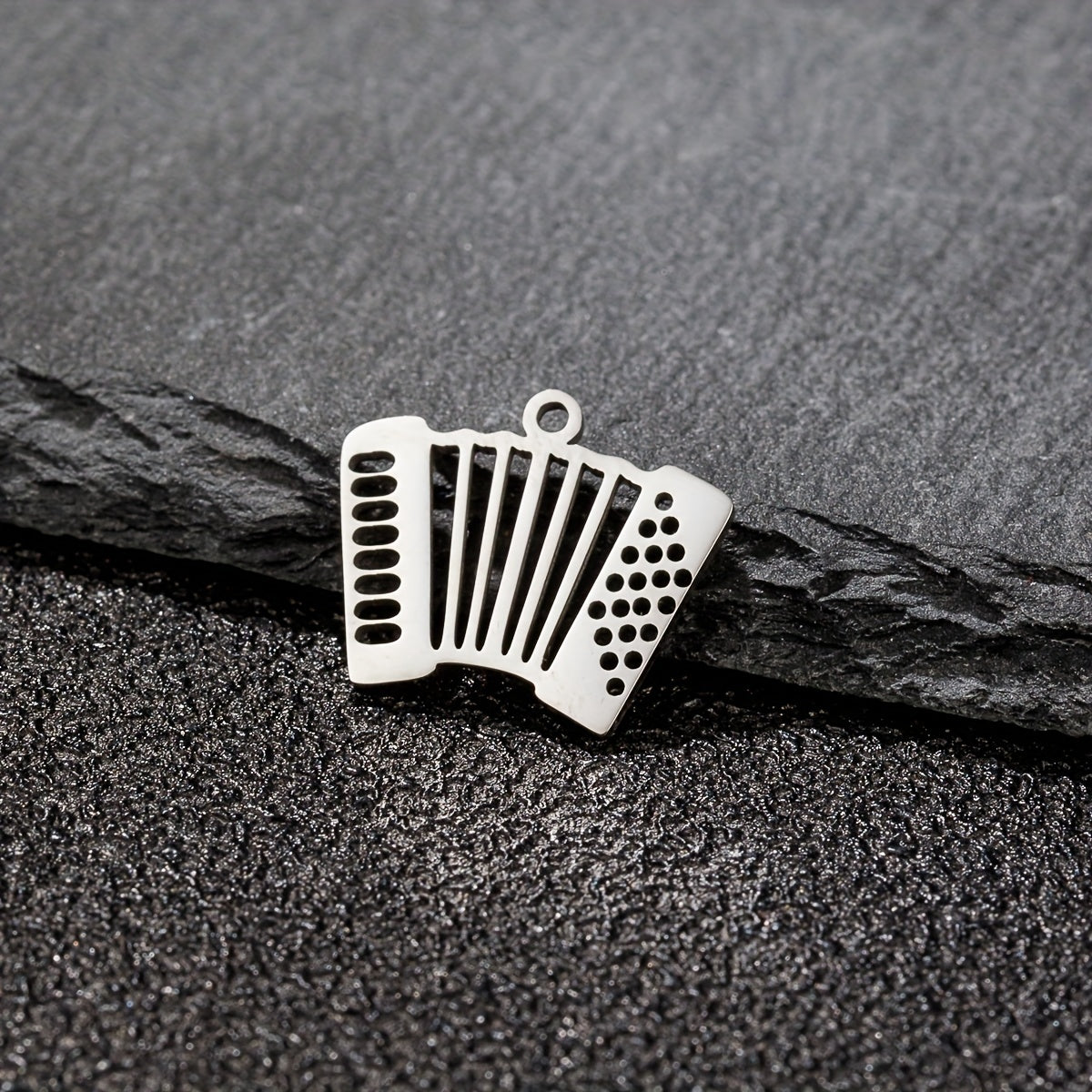 5pcs Stainless Steel Accordion Music Connector for DIY Jewelry Making