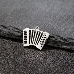 5pcs Stainless Steel Accordion Music Connector for DIY Jewelry Making