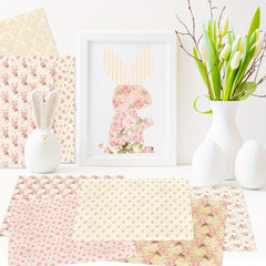 12pcs Flower Series Scrapbook Paper for DIY Photo Album Background