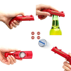 Portable Bottle Cap Gun Beer Opener for Parties