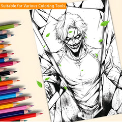 Deluxe Horror Coloring Book - 22 Pages - Watercolor Paper