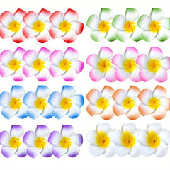 24pcs Flower Hawaii Style Hair Clips for Tropical Party Decorations