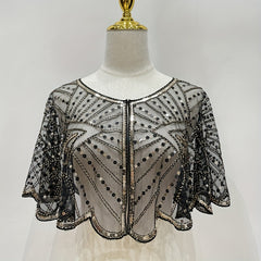 1920s Sequin Embroidered Shawl Wrap Cape for Women Evening Party