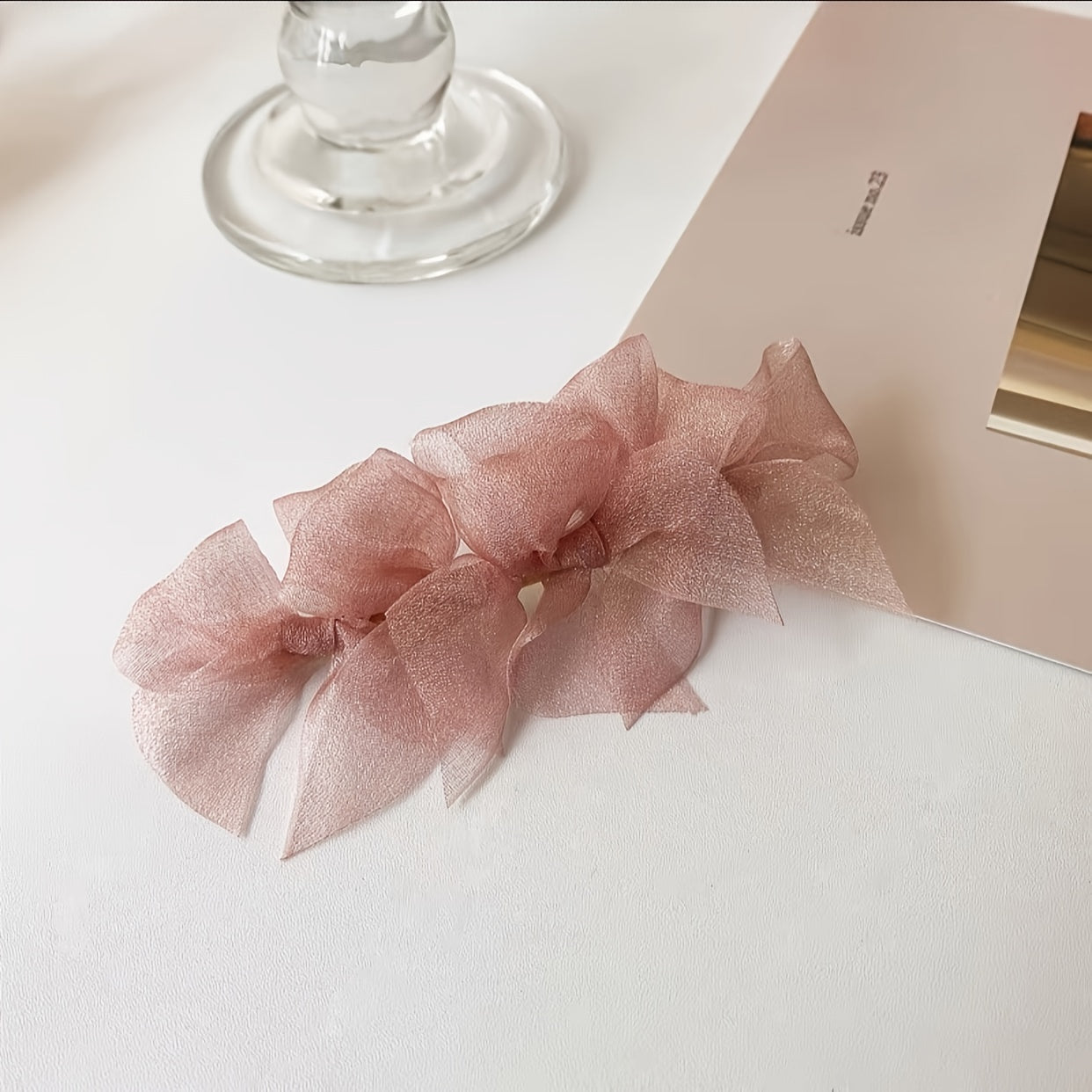 Bowknot Lace Girls Hair Clip Sweet Solid Hair Clip Headdress 4pcs