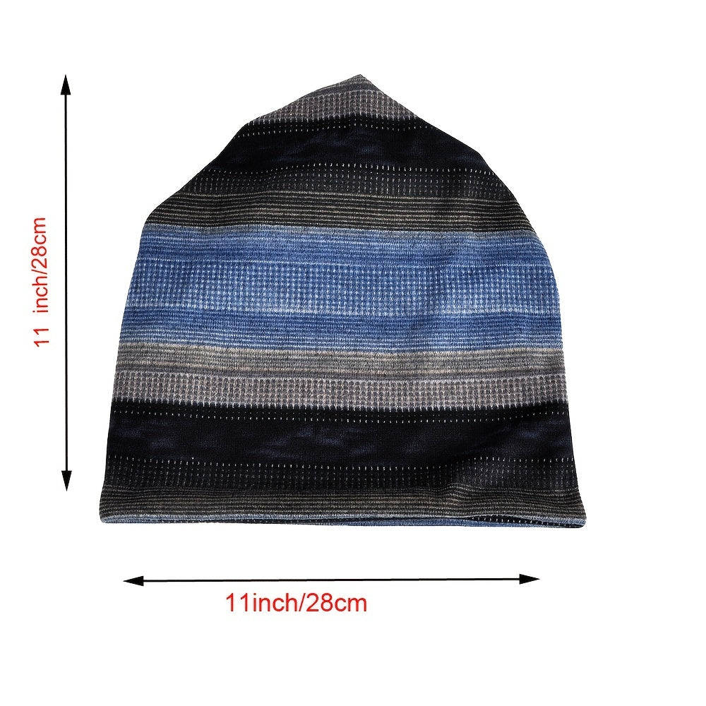 Winter Slouchy Knit Hat Scarf Combo Man Woman Unisex