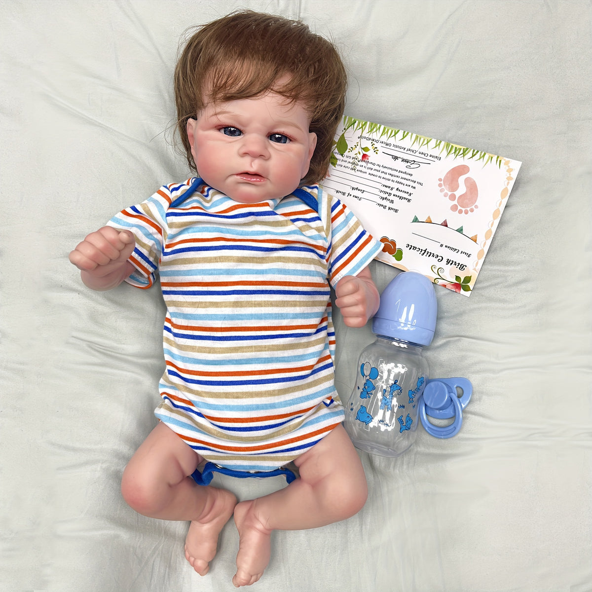 Painted Reborn Dolls with Rooted Hair Toys Christmas Gift