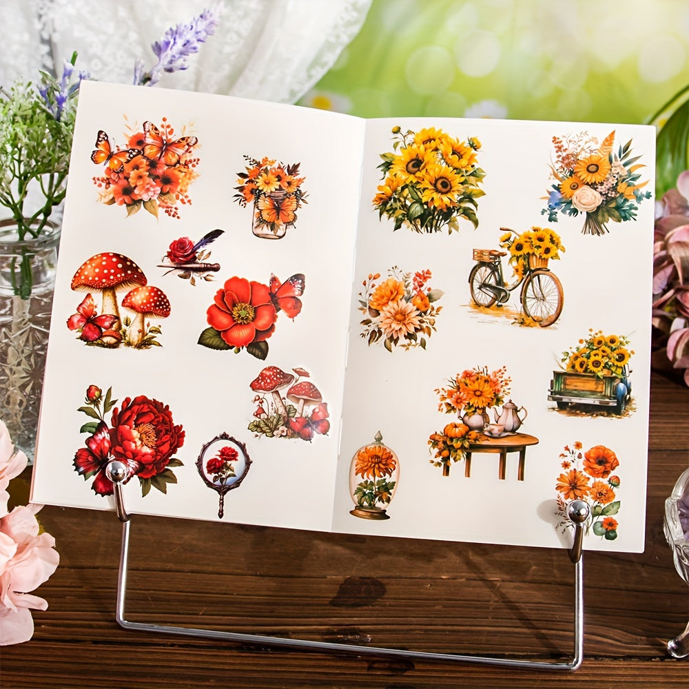 20pcs Simulation Pet & Plant Journal Stickers