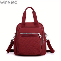 Small Preppy Backpack Nylon Tote Bag with Charging Port
