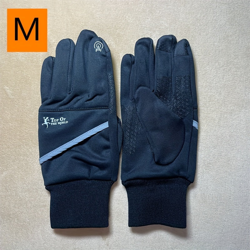 Winter Cycling Gloves Men's Non-slip Touch Screen Reflective Skii