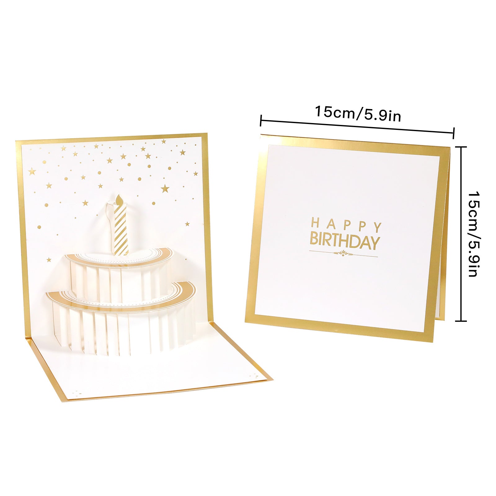 Creative Birthday Greeting Card 3D Hollow Paper Carving Blessing Gift