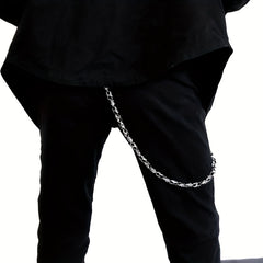 Punk Style Belt With Skull Chain For Men