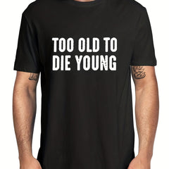 Men's Breathable Letter Print T Shirt for Summer