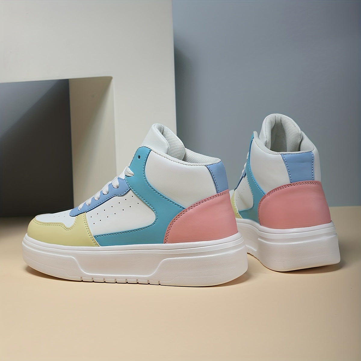 Women's High Top Skate Shoes Wear Resistance Non Slip Chunky Sneakers