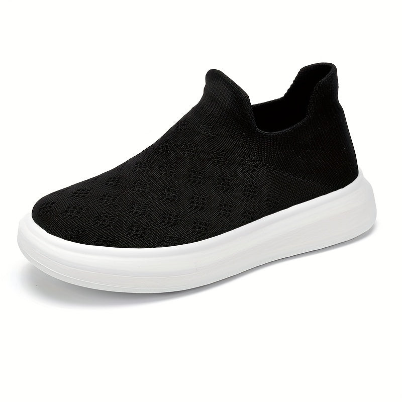 Girls Breathable Woven Slip On Walking Shoes