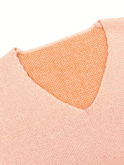  Colorful Lip Print V Neck Sweater