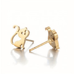 2pcs Men's Stainless Steel Mini Stud Earrings For Students