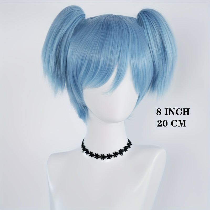 Anime Double Ponytail Cosplay Wig Ice Double Ponytail