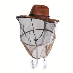 Cowboy Bee Veil Hat for Beekeeping with Visibility Veil