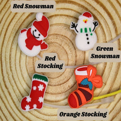 Christmas Straw Tip Covers Reusable Leakproof Straw Stoppers 6-8mm 4/5/20pcs