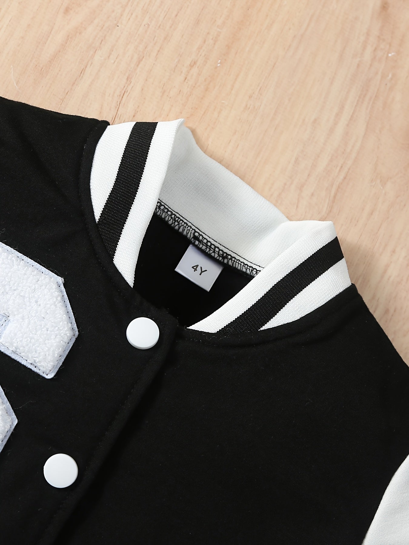 Boys Letter S Varsity Jacket Long Sleeve