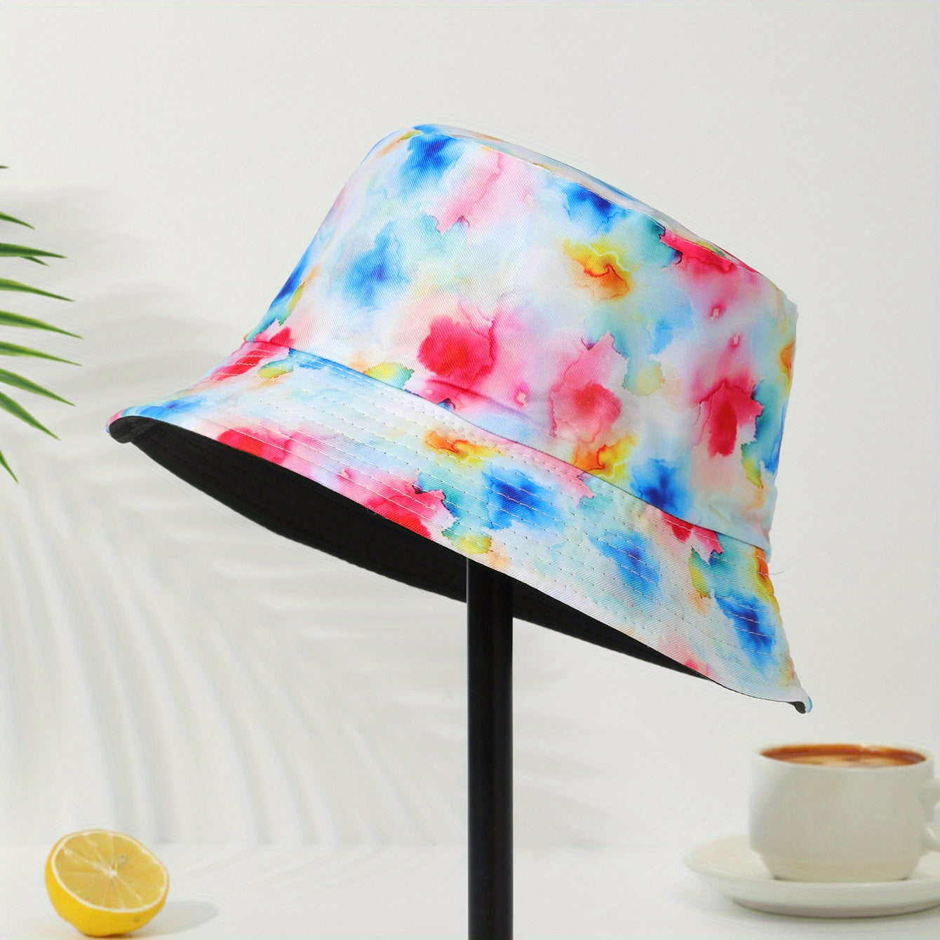 Tie Dye Print Bucket Hat Foldable Fisherman Cap