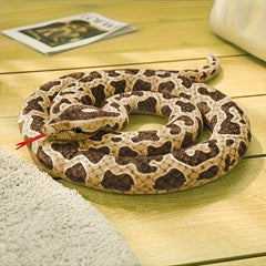 Realistic Coiled Snake Plush Toy Prank Long Snake Doll Home Decor