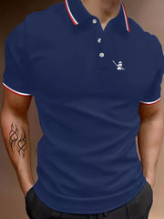 Men's Swordsman Print Golf Shirt