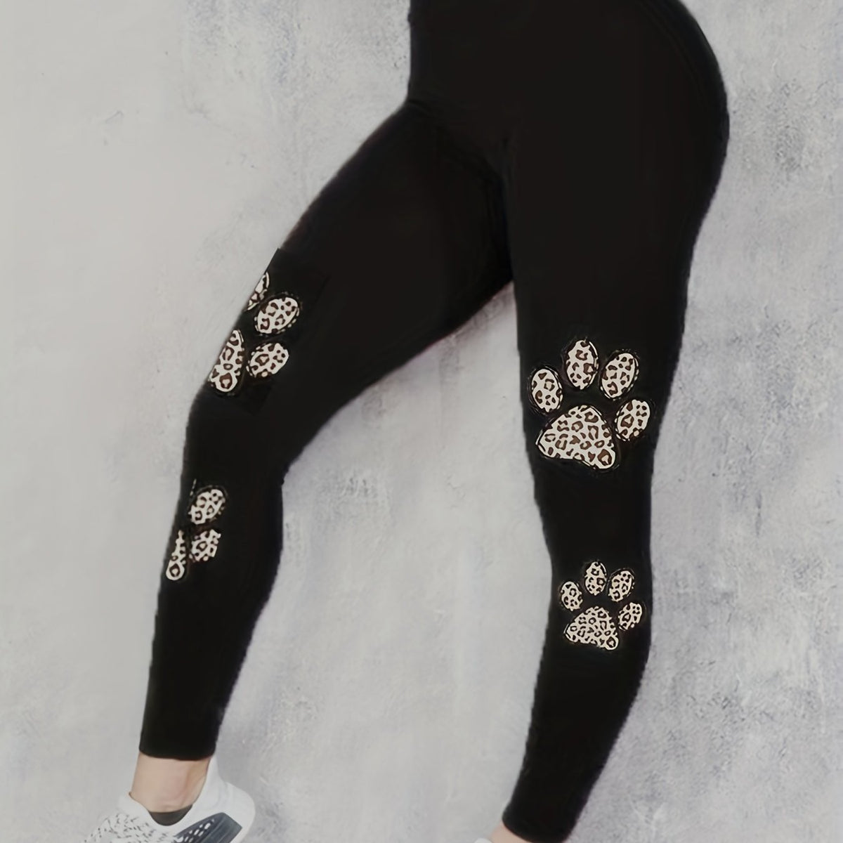 High Waist Love Print Skinny Leggings