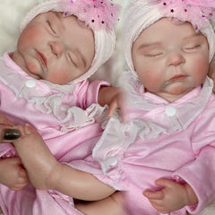 Realistic Silicone Reborn Youngsters Doll Lifelike Sleeping Girl Pink Onesie