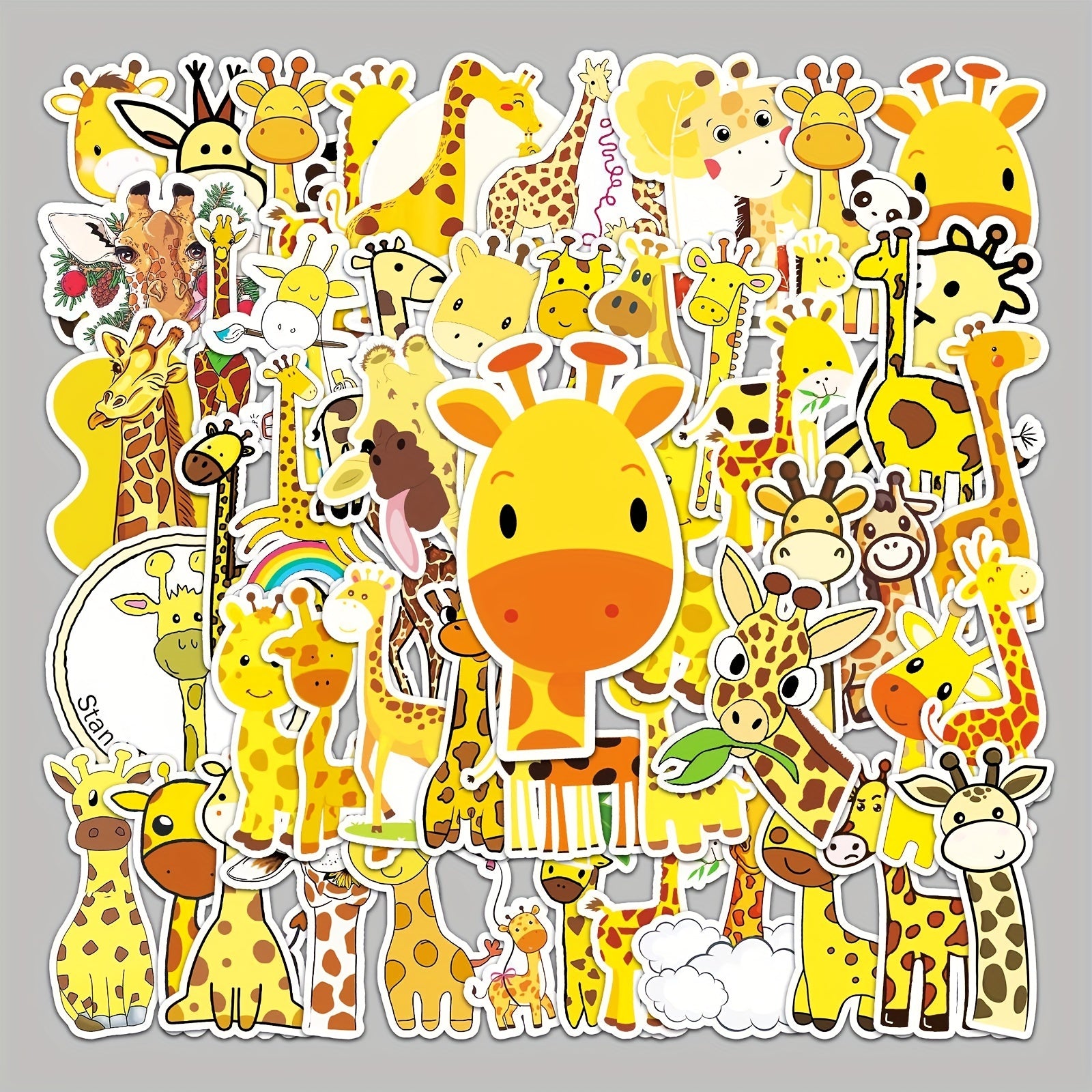 50 Giraffe Doodle Stickers Vinyl Decals Laptop Water Bottle Lu