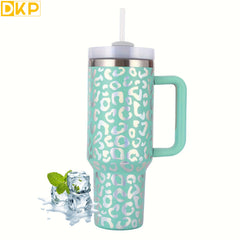40oz Stainless Steel Insulated Tumbler w/ Handle & Straw Lid
