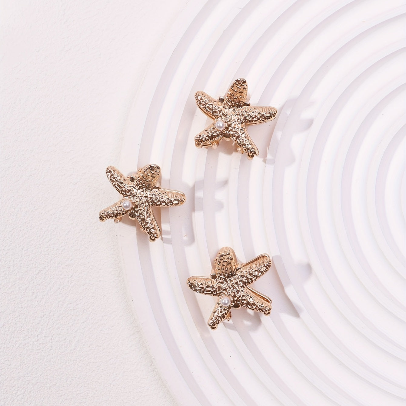 3pcs Small Starfish Hair Claw Nonslip Braids Shark Claw Women Girls Sweet Hair