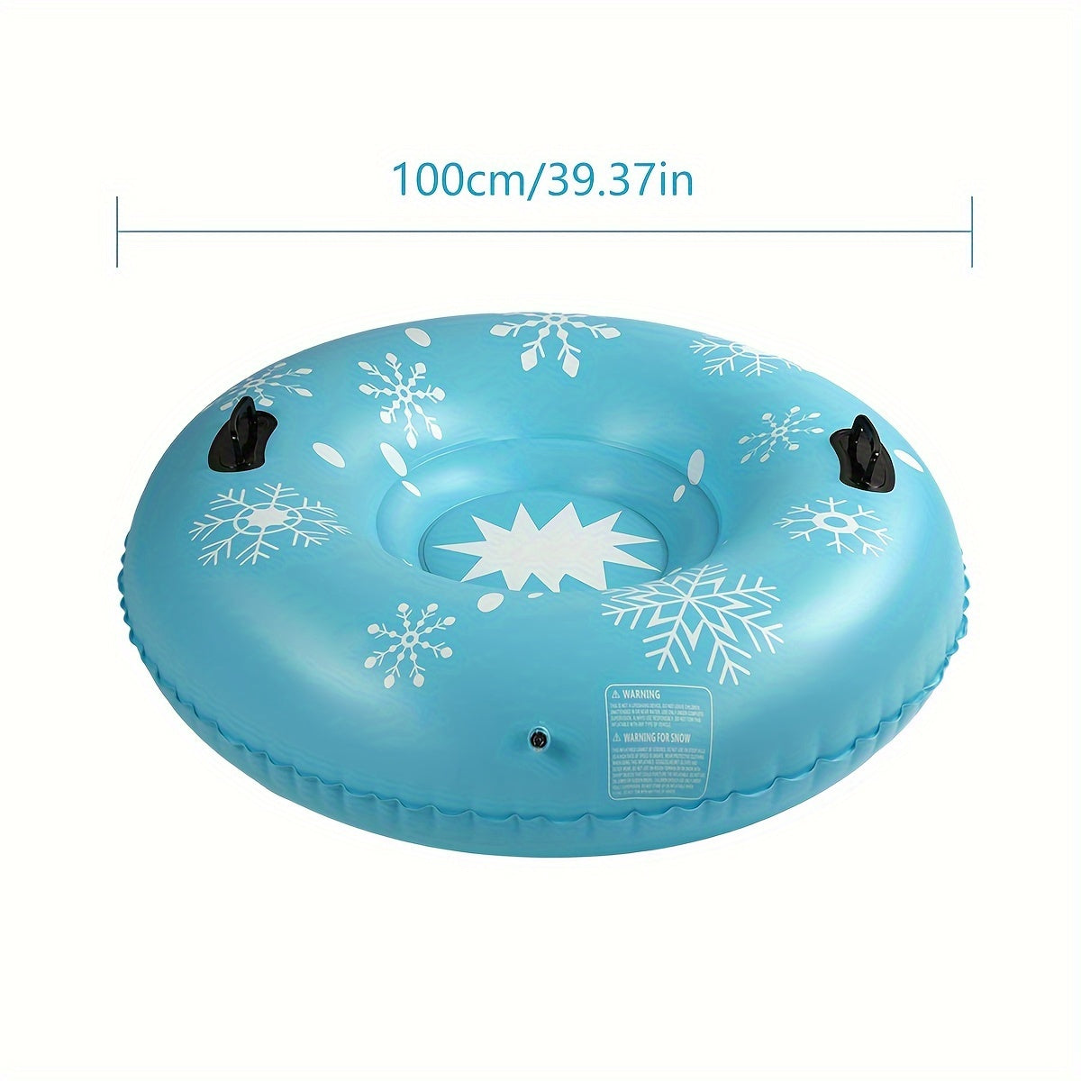 Inflatable Snow Tube Sled Santa Claus Snowflake Style Skiing Cushion