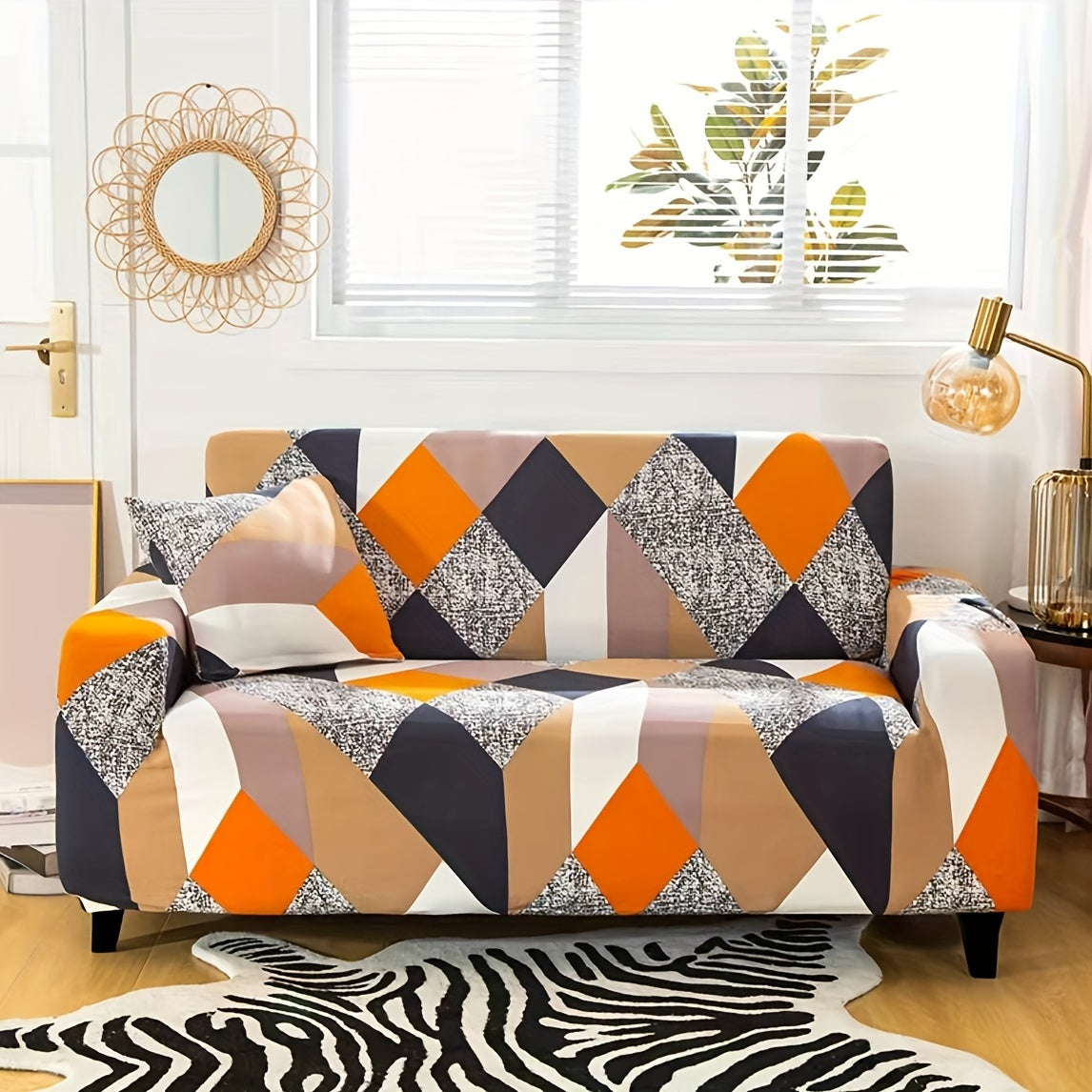 Stretch Printed Sofa Couch Cover Elastic Furniture Protector Slipcover